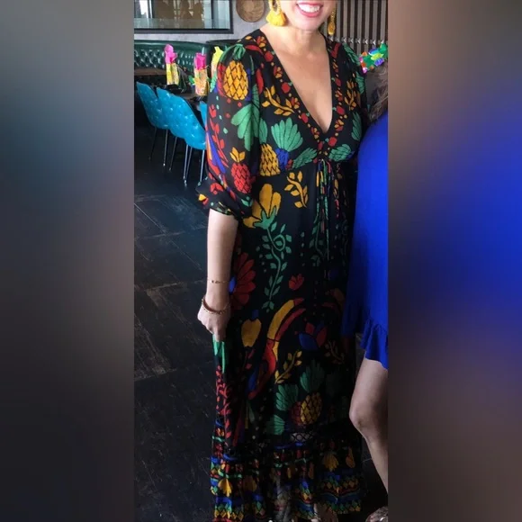 Rare FARM Rio Georgette Maxi Dress. Size S. - Picture 8 of 8